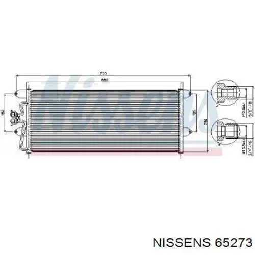 Радиатор охлаждения двигателя Nissens 65273 цена, от 78.34 USD