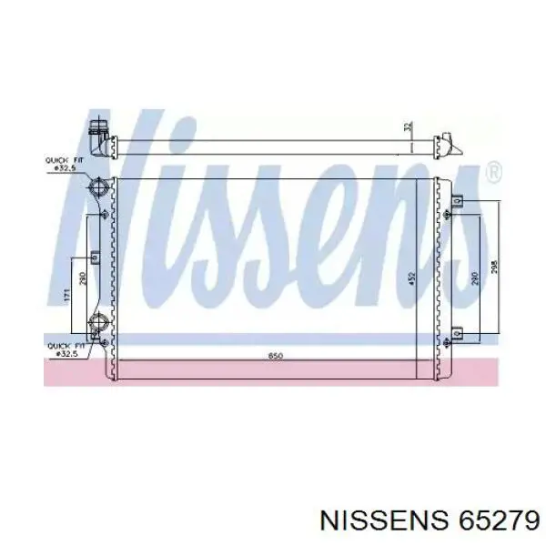 Радиатор охлаждения двигателя Nissens 65279 цена, от 52.33 USD