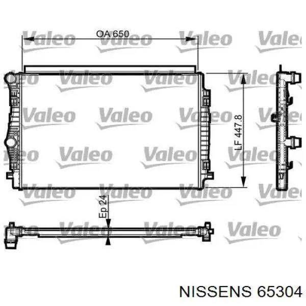 Купить DRM02044 Denso Радиатор водяной