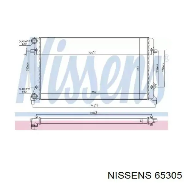 Радиатор 65305 Nissens