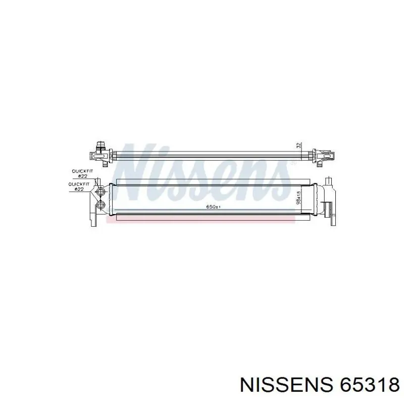 Radiador, refrigeración del motor adicional 65318 Nissens