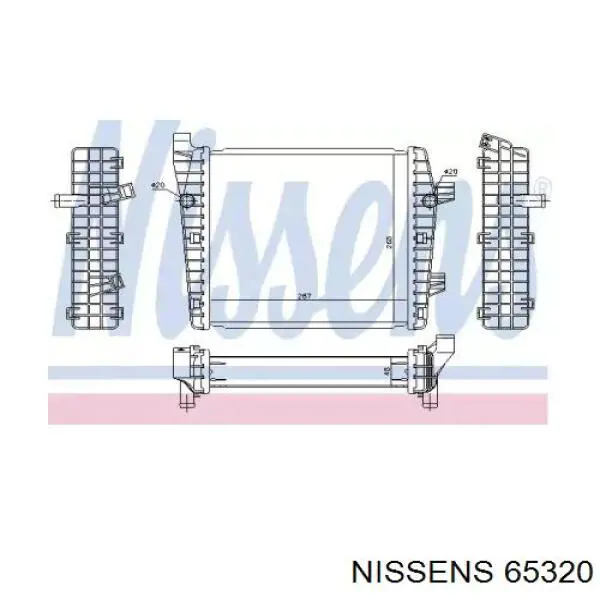 Радиатор охлаждения двигателя дополнительный NISSENS 65320