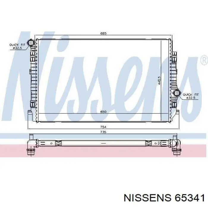 Радиатор 65341 Nissens