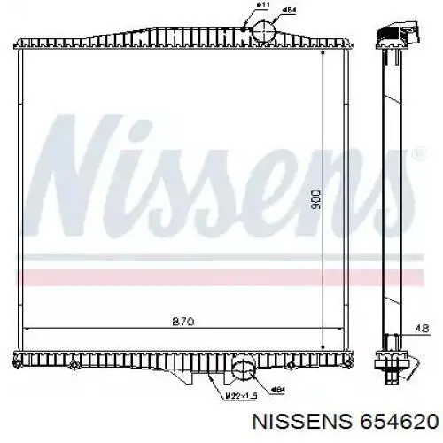 654620 Nissens радиатор