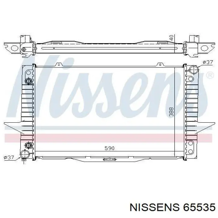 65535 Nissens radiador de esfriamento de motor