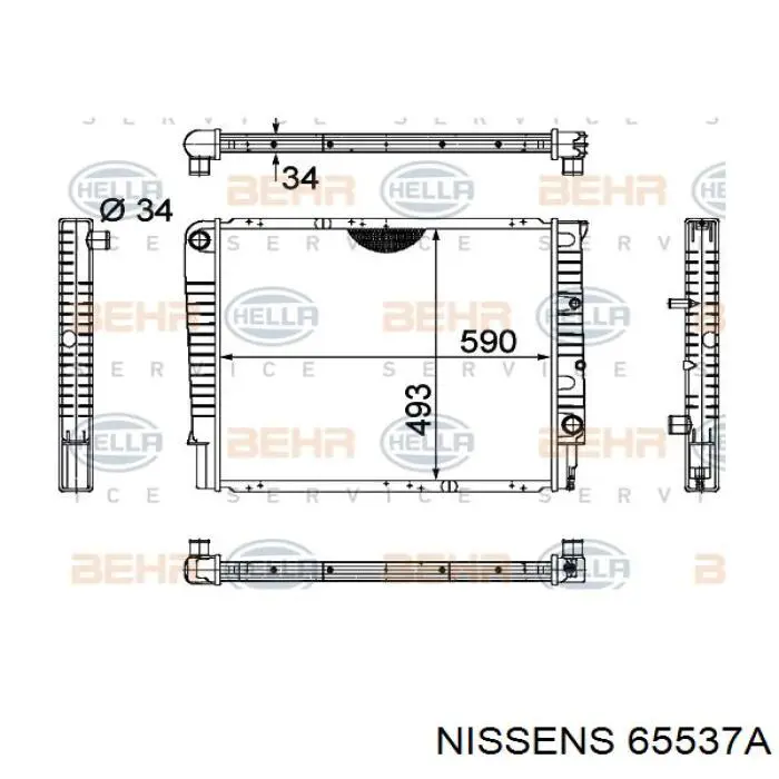 Радиатор 65537A Nissens