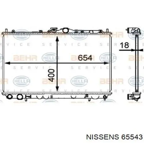 65543 Nissens Радиатор основной