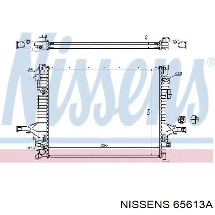 Радиатор охлаждения двигателя Nissens 65613A цена, от 178.98 USD