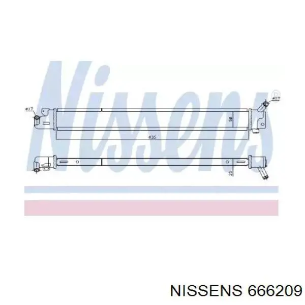 Radiador, refrigeración del motor adicional 666209 Nissens