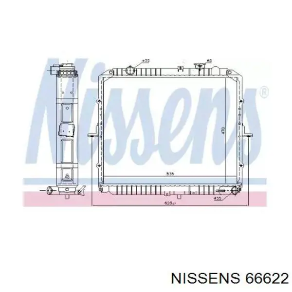 Радиатор охлаждения двигателя Nissens 66622 цена, от 131.15 USD