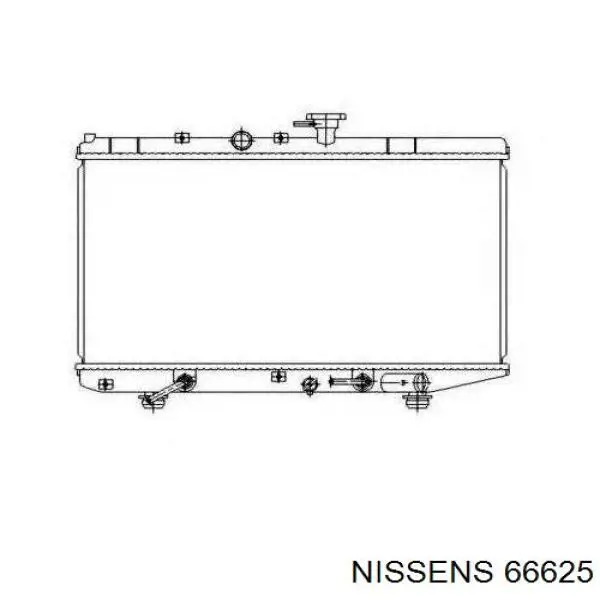 Radiador refrigeración del motor 66625 Nissens