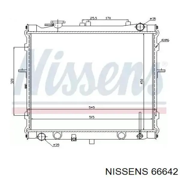 Радиатор охлаждения Nissens 66642