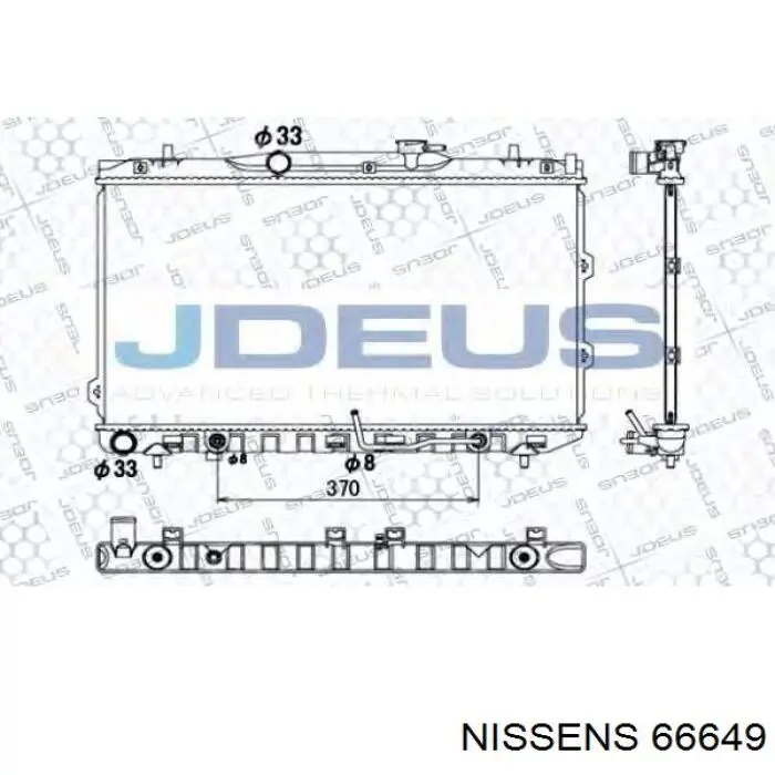 Радиатор охлаждения двигателя Nissens 66649 цена, от 115.35 USD