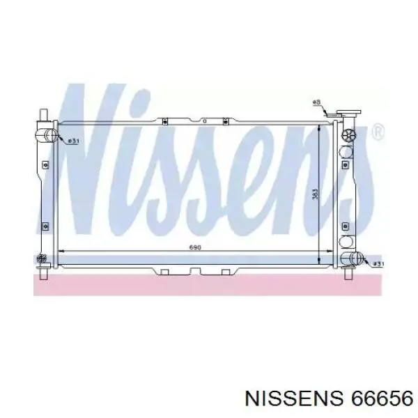 66656 Nissens радиатор