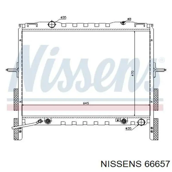 Радиатор 66657 Nissens