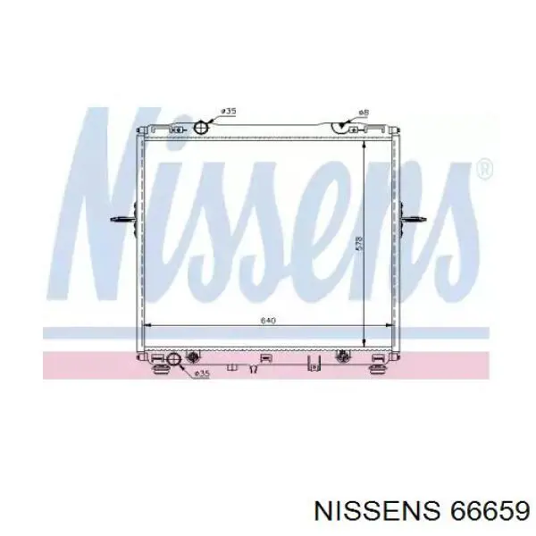Радиатор охлаждения двигателя Nissens 66659 цена, от 181.67 USD