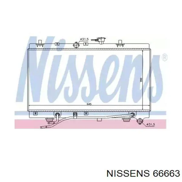 Радиатор охлаждения Nissens 66663