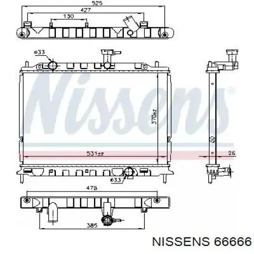 66666 Nissens радиатор