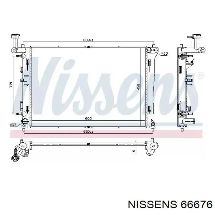 66676 Nissens радиатор