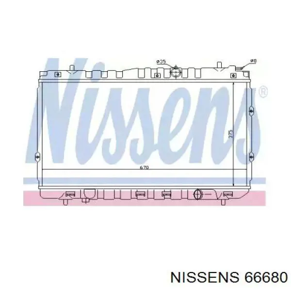 Радиатор 66680 Nissens