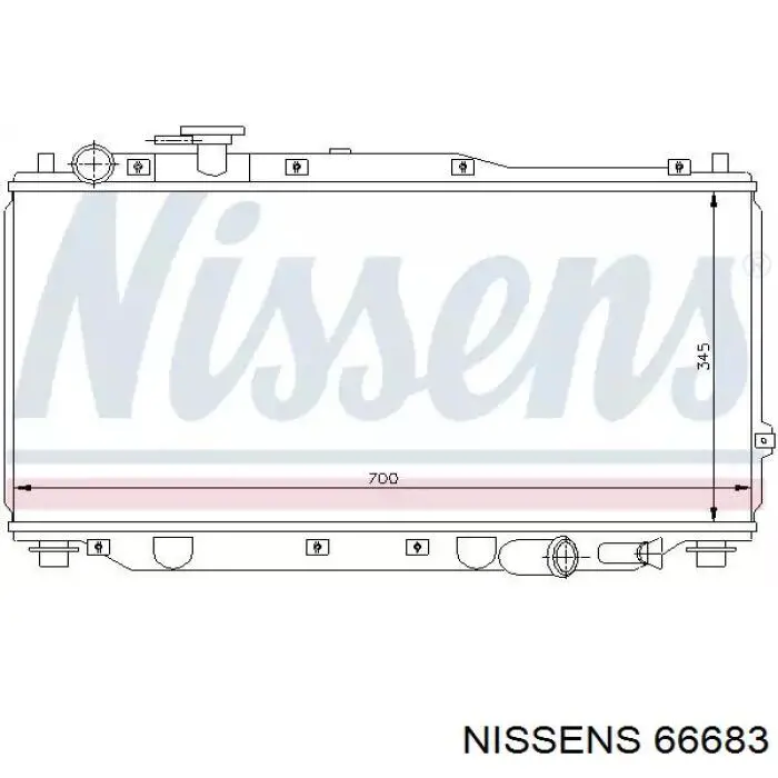 Радиатор охлаждения двигателя Nissens 66683 цена, от 152.49 USD