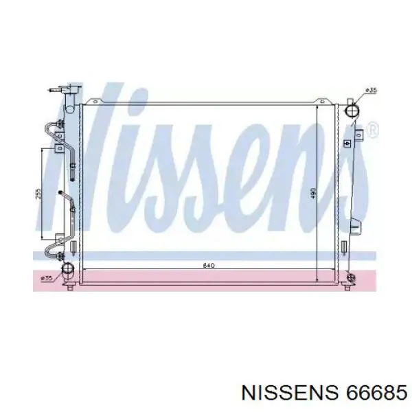 66685 Nissens Радиатор основной