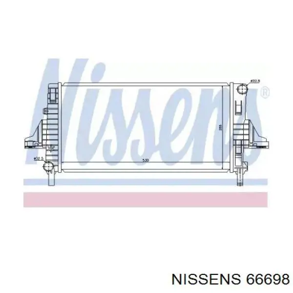 Радиатор охлаждения Nissens 66698