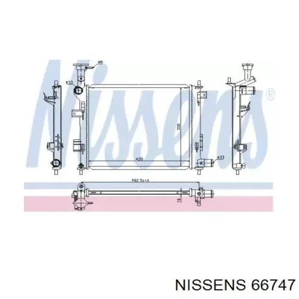 Радиатор 66747 Nissens