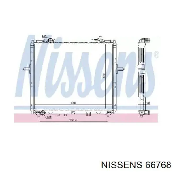 66768 Nissens радиатор