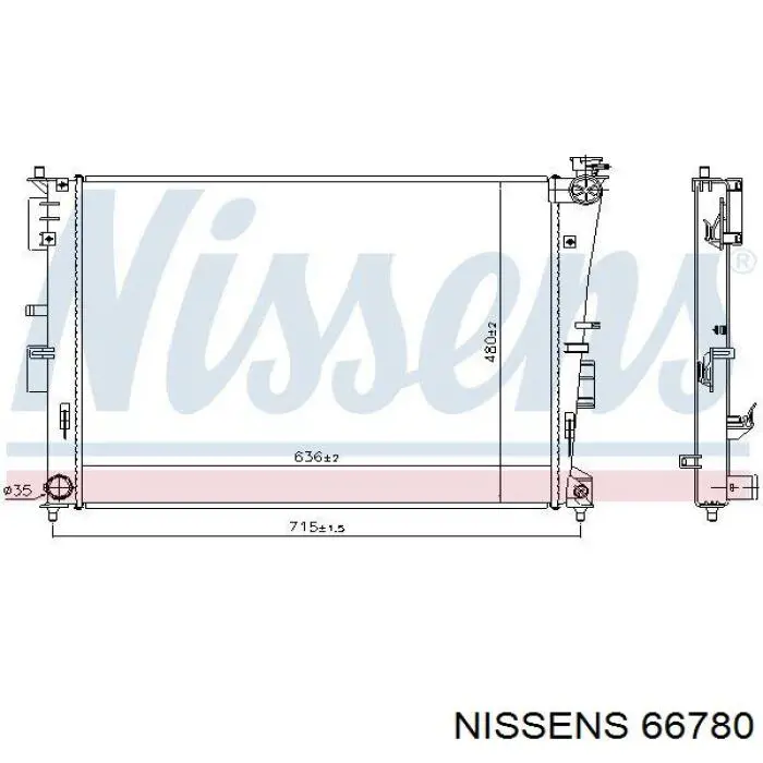 Радиатор 66780 Nissens