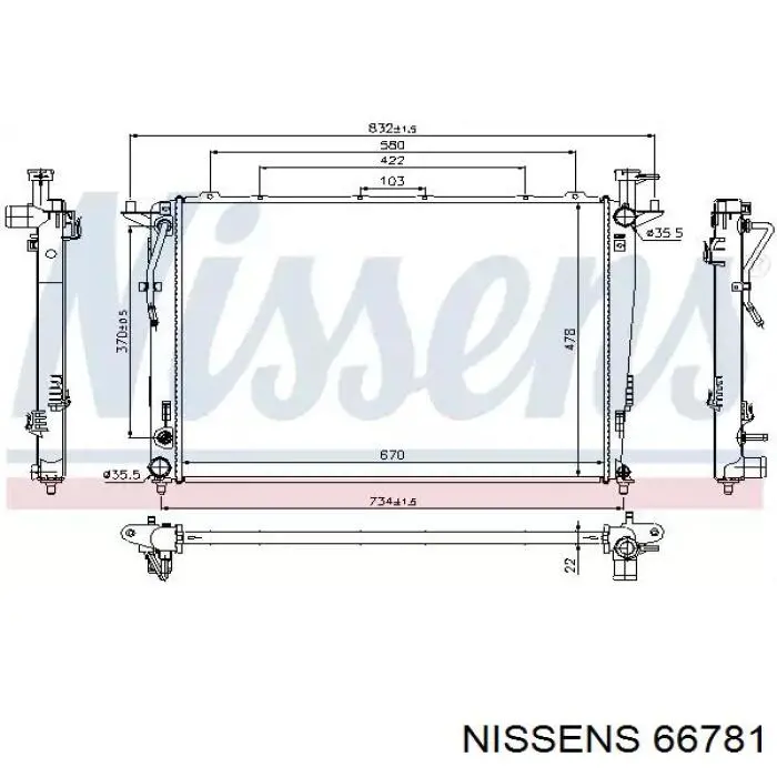 66781 Nissens радиатор