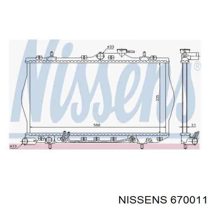 670011 Nissens радиатор