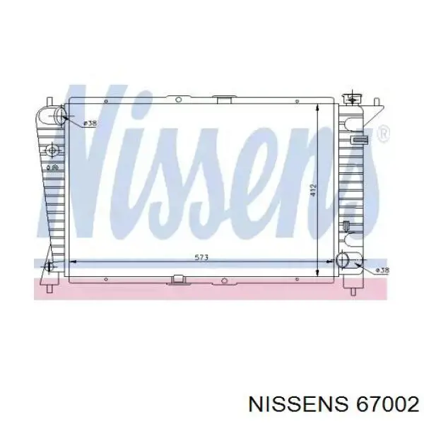 Радиатор 67002 Nissens