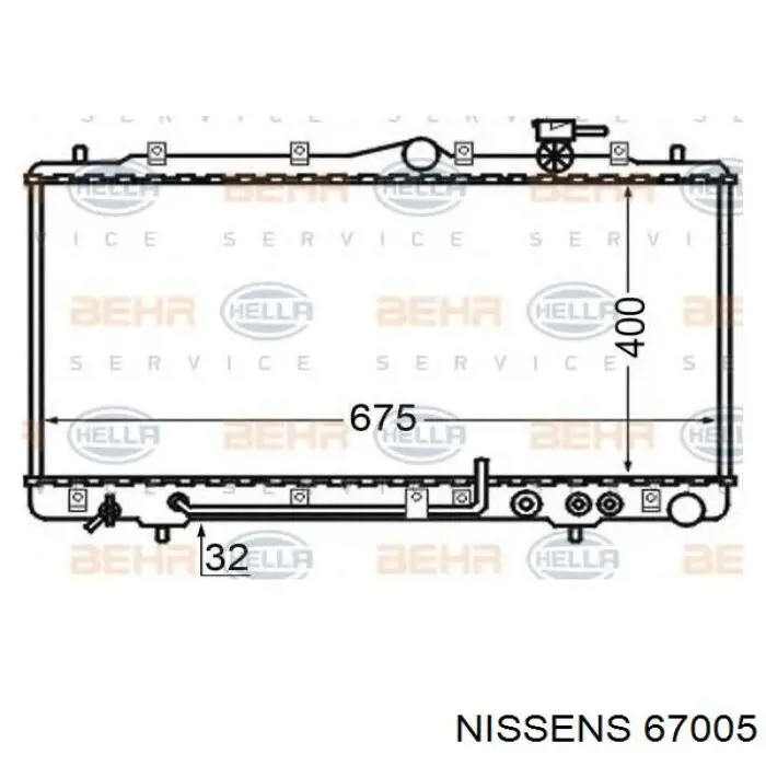 67005 Nissens Радиатор основной