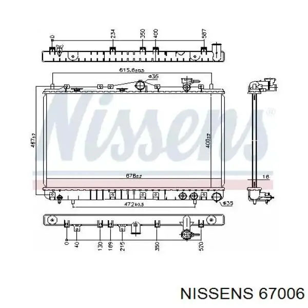 67006 Nissens радиатор