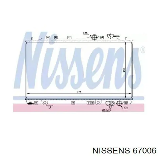 Радиатор охлаждения двигателя Nissens 67006 цена, от 95.98 USD