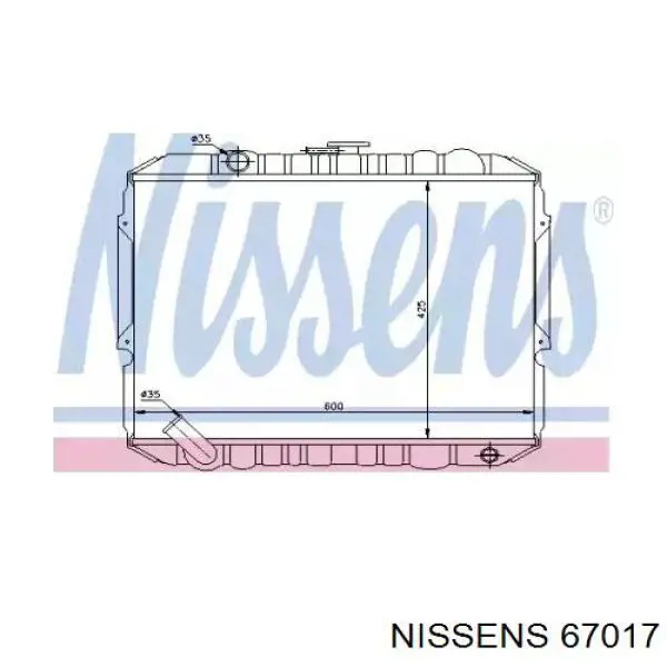 Радиатор 67017 Nissens