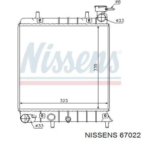 Радиатор 67022 Nissens