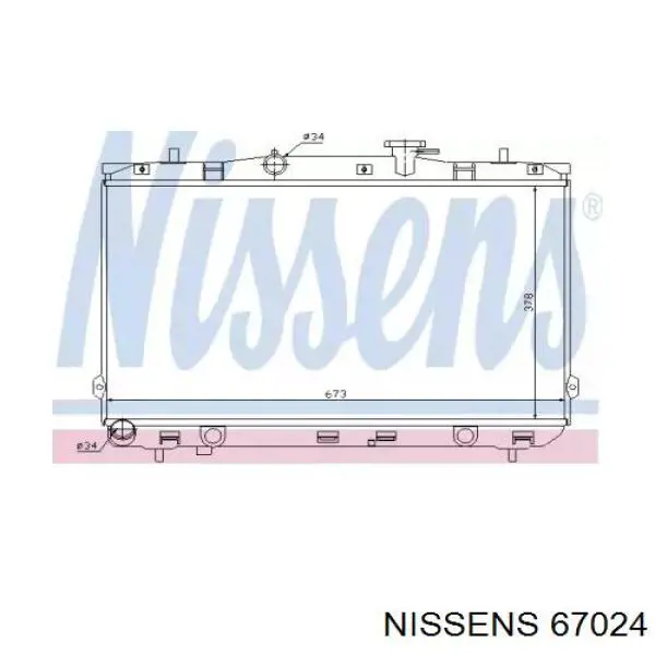 67024 Nissens радиатор