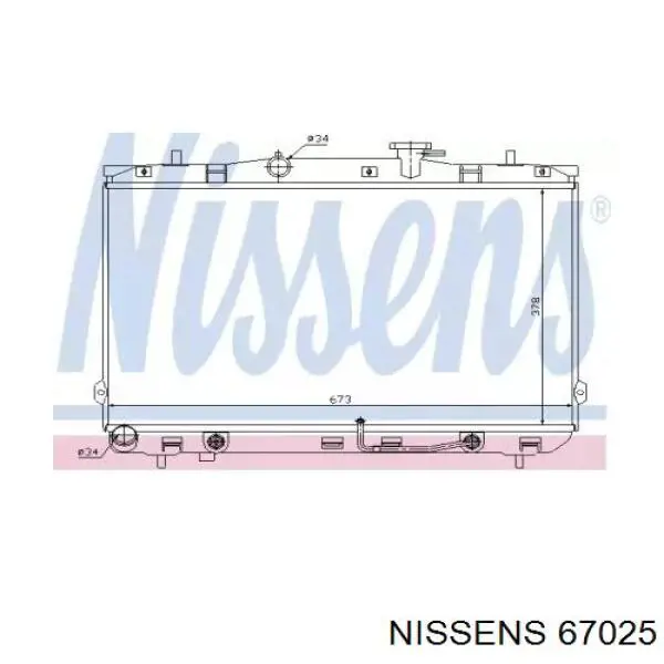 Радиатор 67025 Nissens