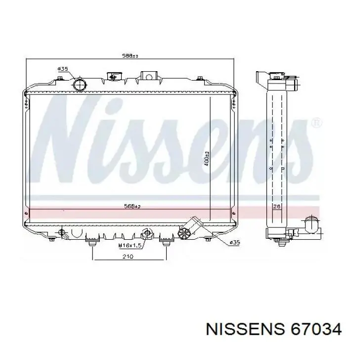 Радиатор 67034 Nissens