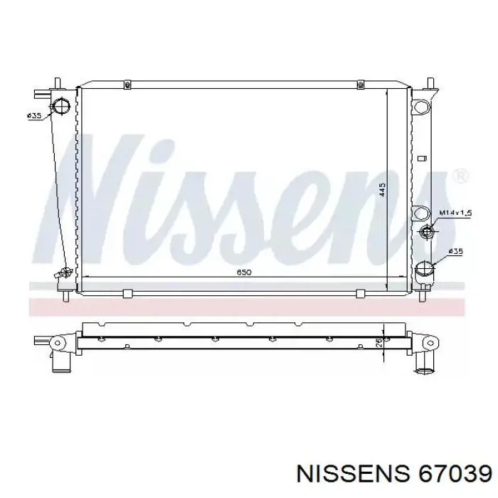 Радиатор 67039 Nissens