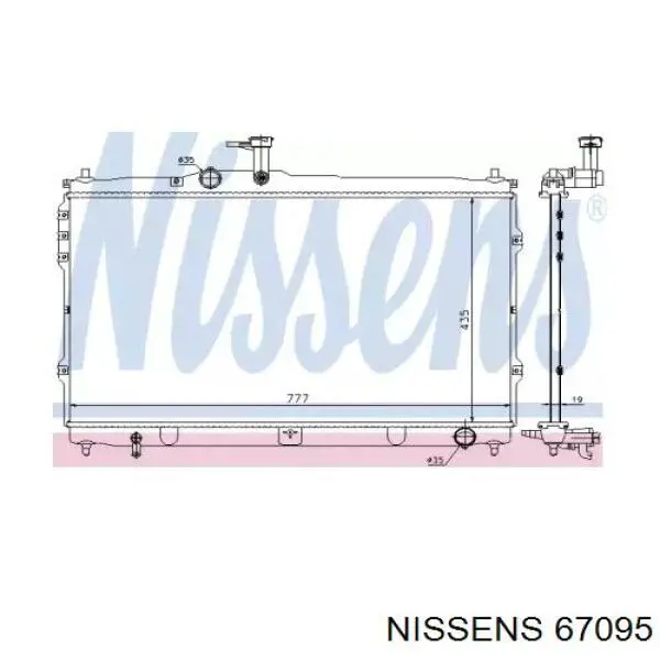 Радиатор 67095 Nissens