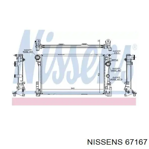 Радиатор 67167 Nissens