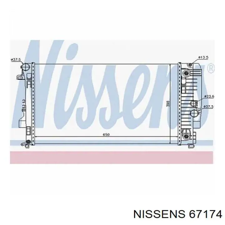 Радиатор охлаждения двигателя Nissens 67174 цена, от 199.28 USD