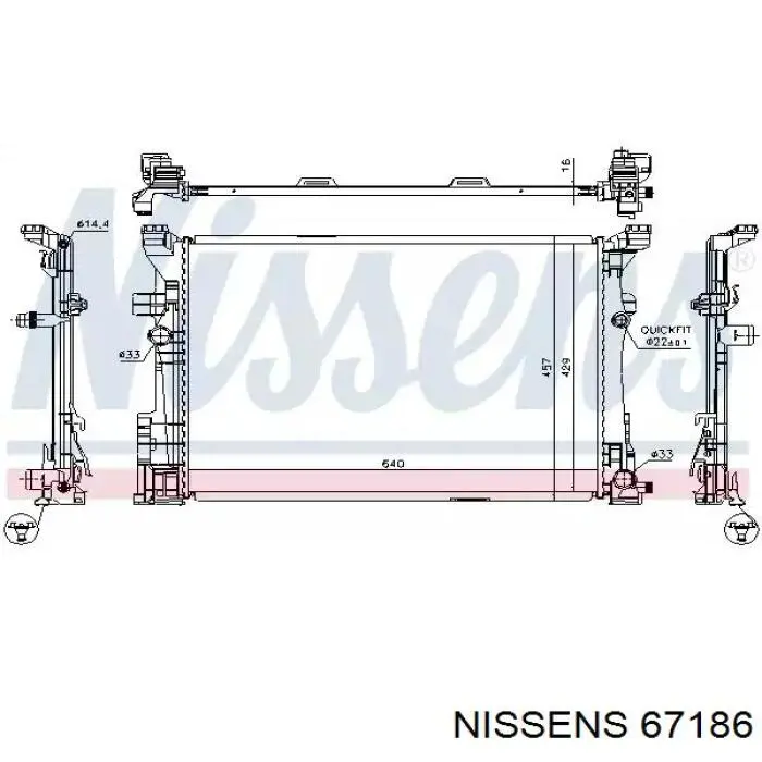 Радиатор 67186 Nissens