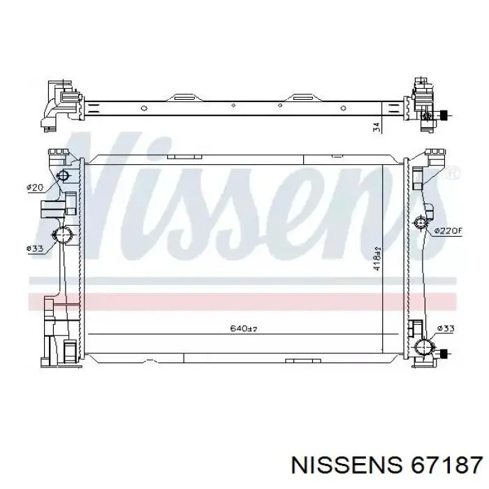 Радиатор 67187 Nissens