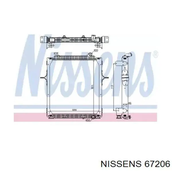 67206 Nissens радиатор
