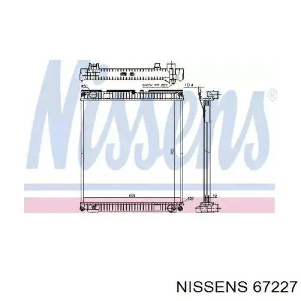 Радиатор охлаждения двигателя Nissens 67227 цена, от 268.92 USD