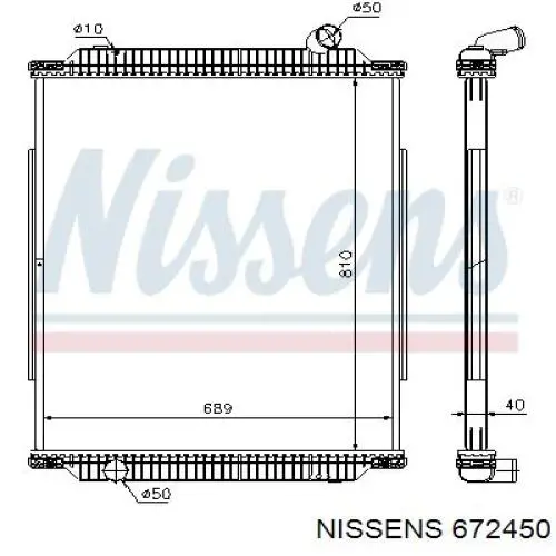 672450 Nissens радиатор